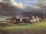 Theodore   Gericault The Derby at Epsom in 1821 (mk05) oil painting reproduction